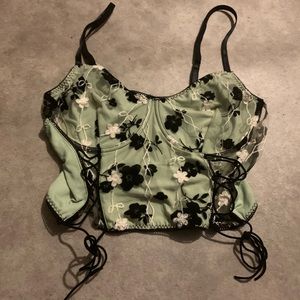 Green corset top